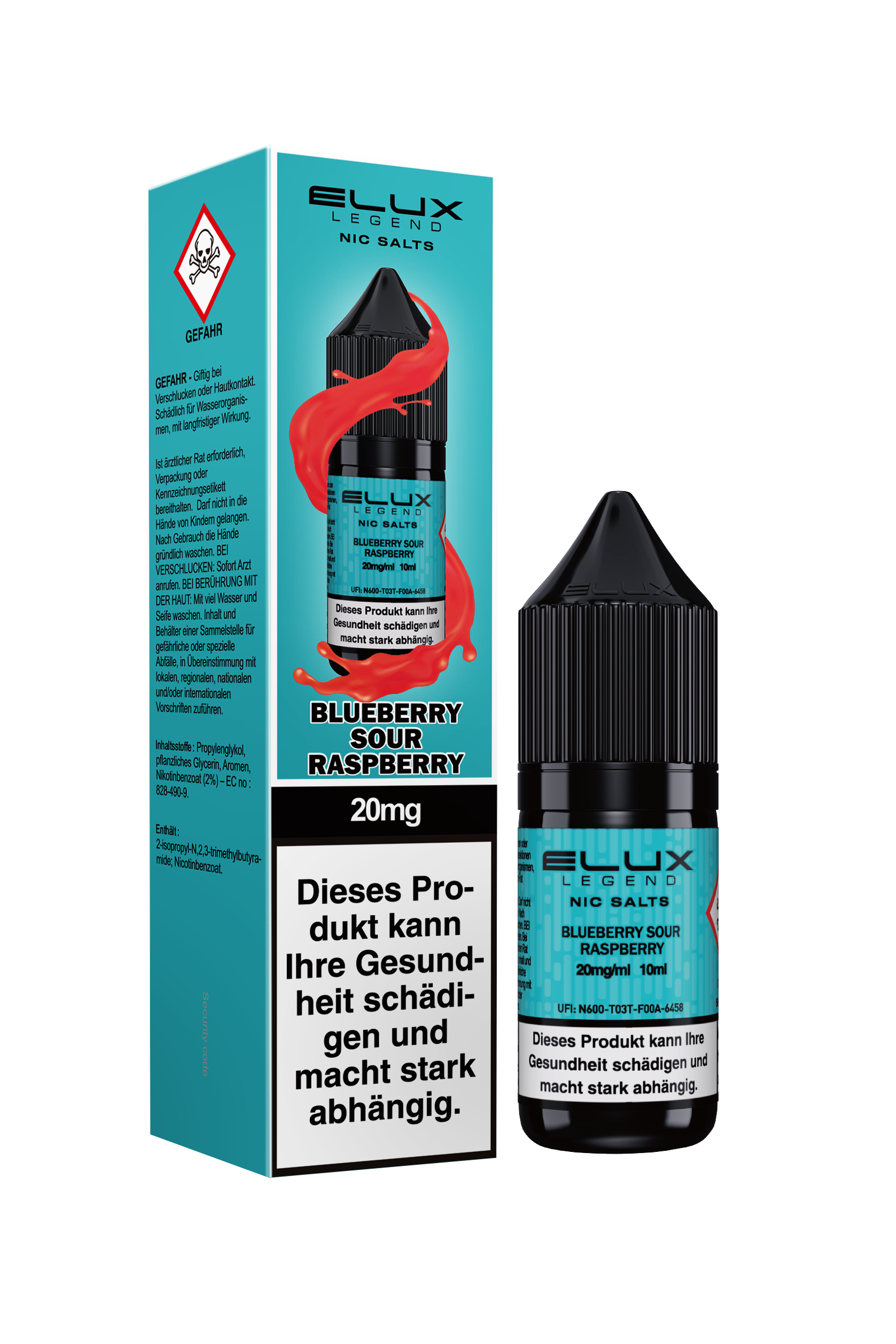 Elux Nic Salt Blueberry Sour Raspberry (20 mg/ml)