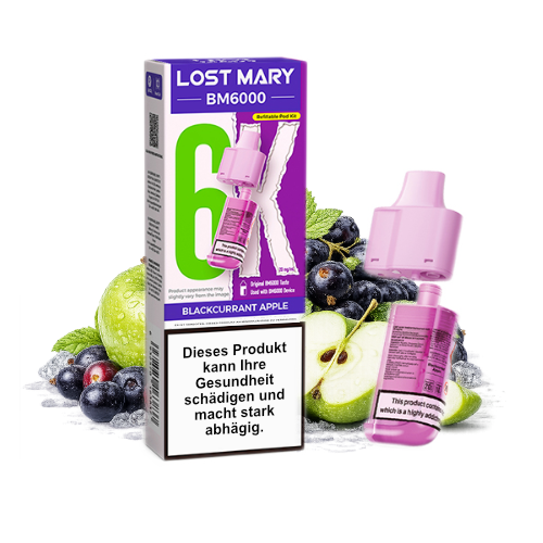 LOST MARY BM6000 nachfüllbarer Pod Blackcurrant Apple