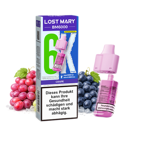 LOST MARY BM6000 nachfüllbarer Pod Grape