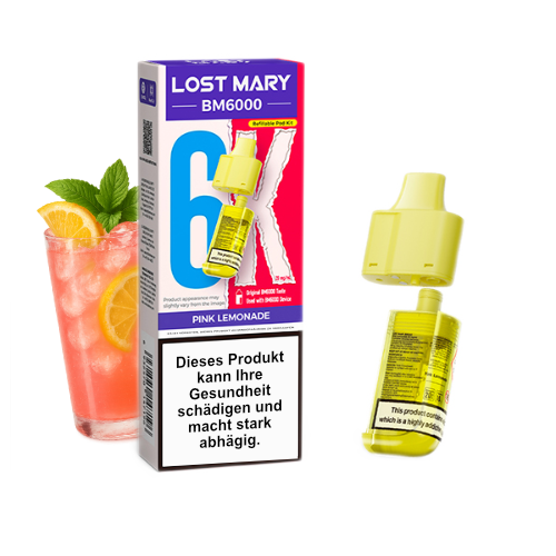 LOST MARY BM6000 nachfüllbarer Pod Pink Lemonade