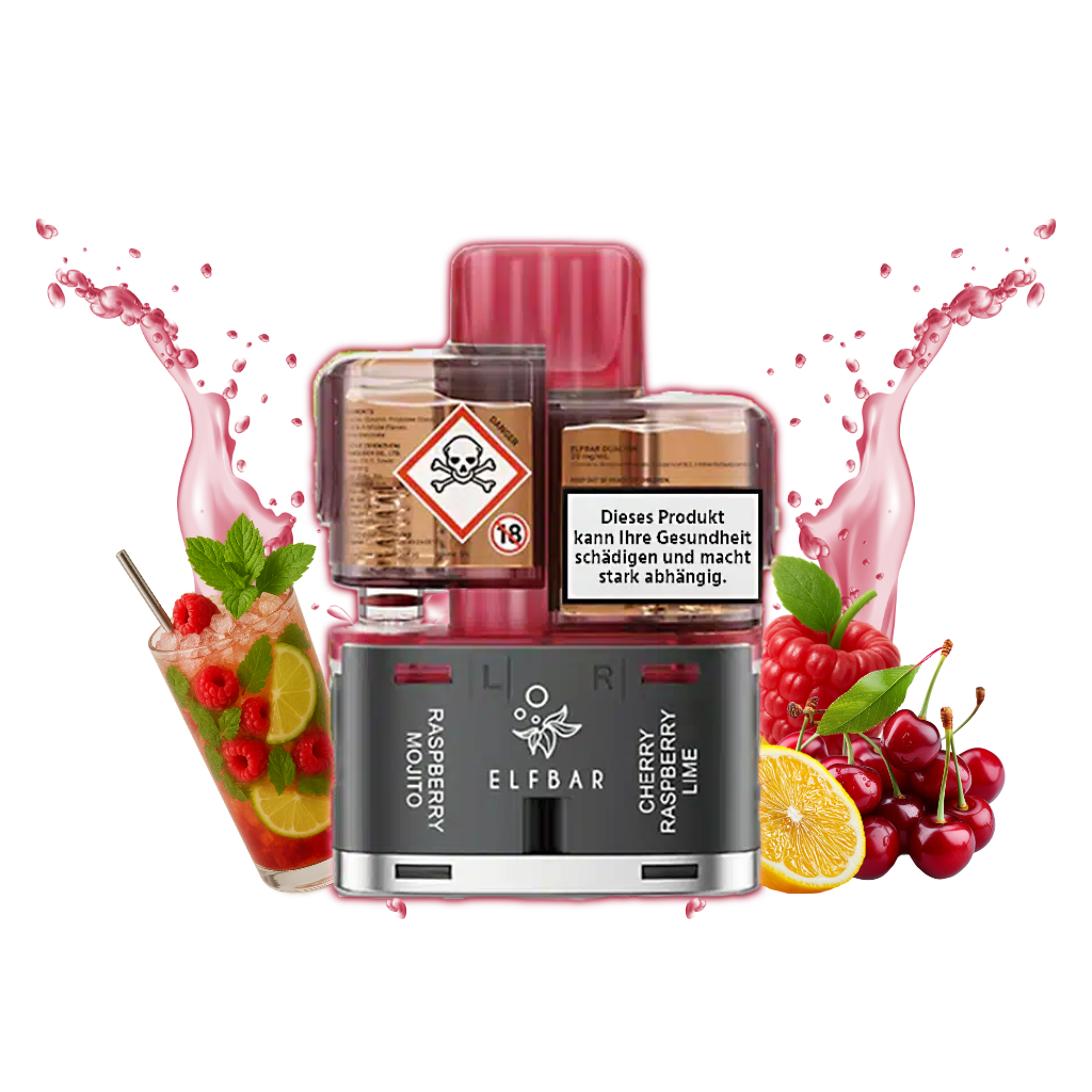 ELFBAR DUAL 10K Vape Pod Raspberry Edition