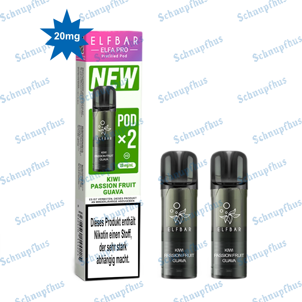 ELFBAR ELFA Pro Pods 2 Stück Kiwi Passionfruit Guava