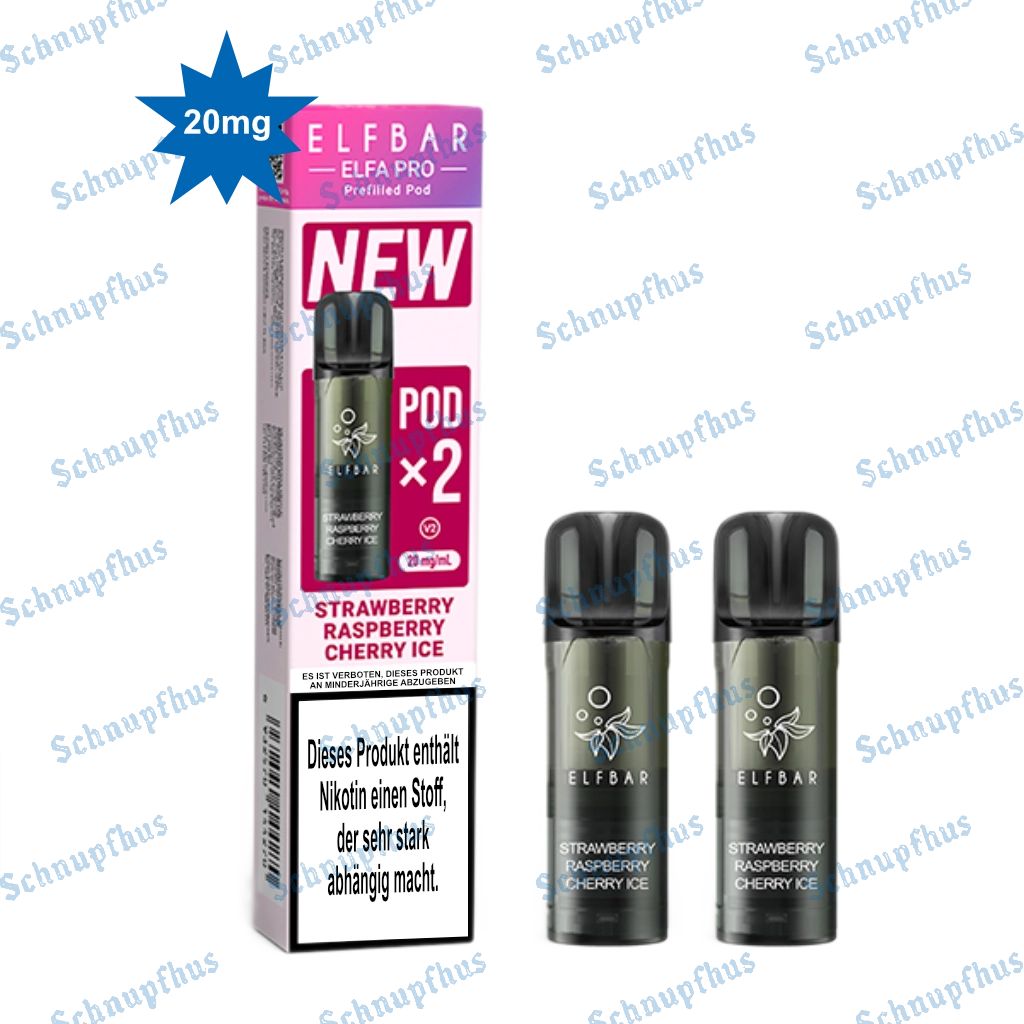 ELFBAR ELFA Pro Pods 2 Stück Strawberry Raspberry Cherry Ice