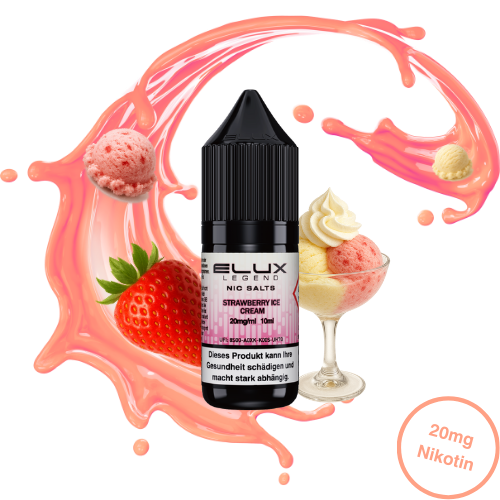 Elux Nic Salt Strawberry Ice Cream (20 mg/ml)