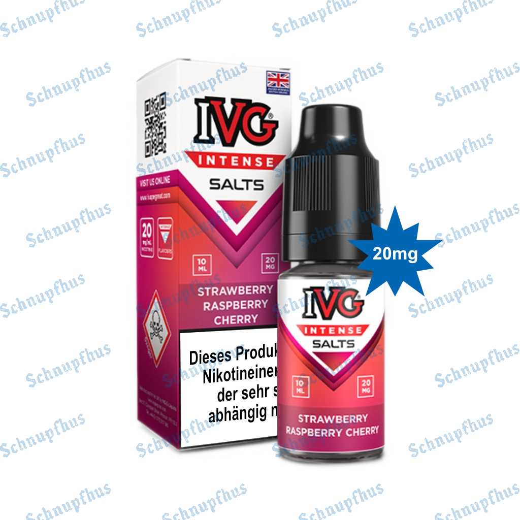 IVG Intense Nic Salts (20mg) 10ml Strawberry Raspberry Cherry