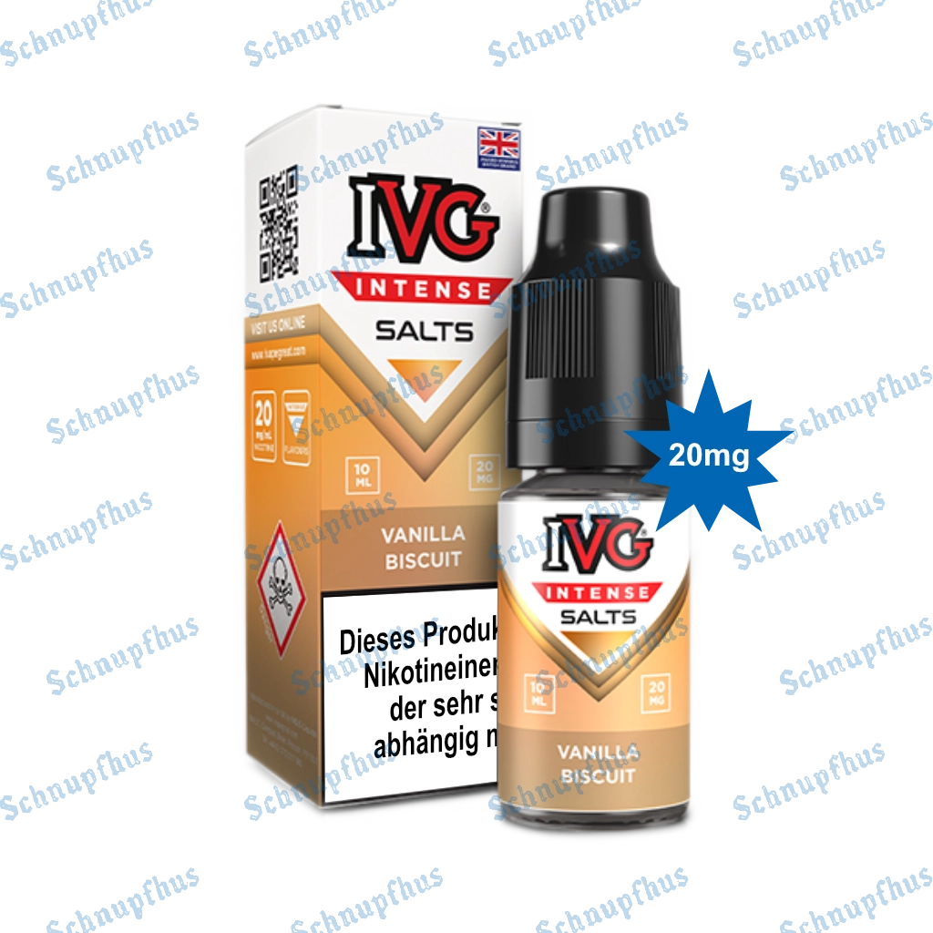 IVG Intense Nic Salts (20mg) 10ml Vanilla Biscuit