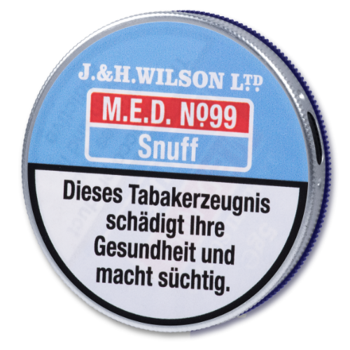 J. & H. Wilson M.E.D. No. 99 Snuff Schnupftabak 5g Tap Tin
