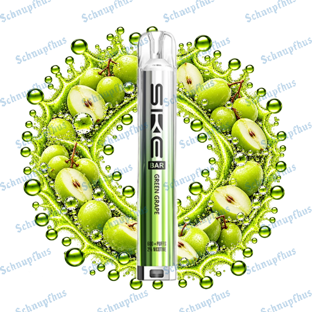 SKE Bar 600 20mg Prefilled Pod Kit Green Grape