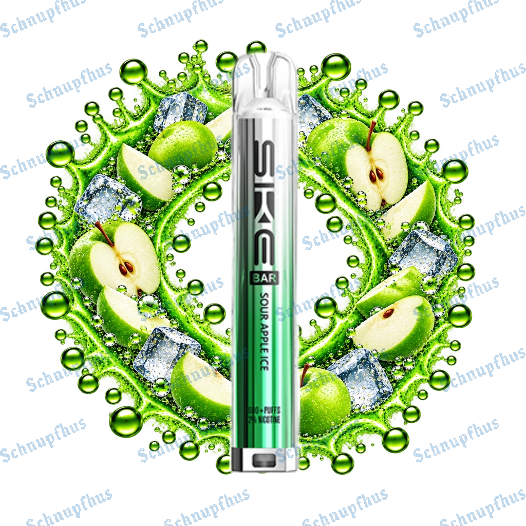 SKE Bar 600 20mg Prefilled Pod Kit Sour Apple Ice
