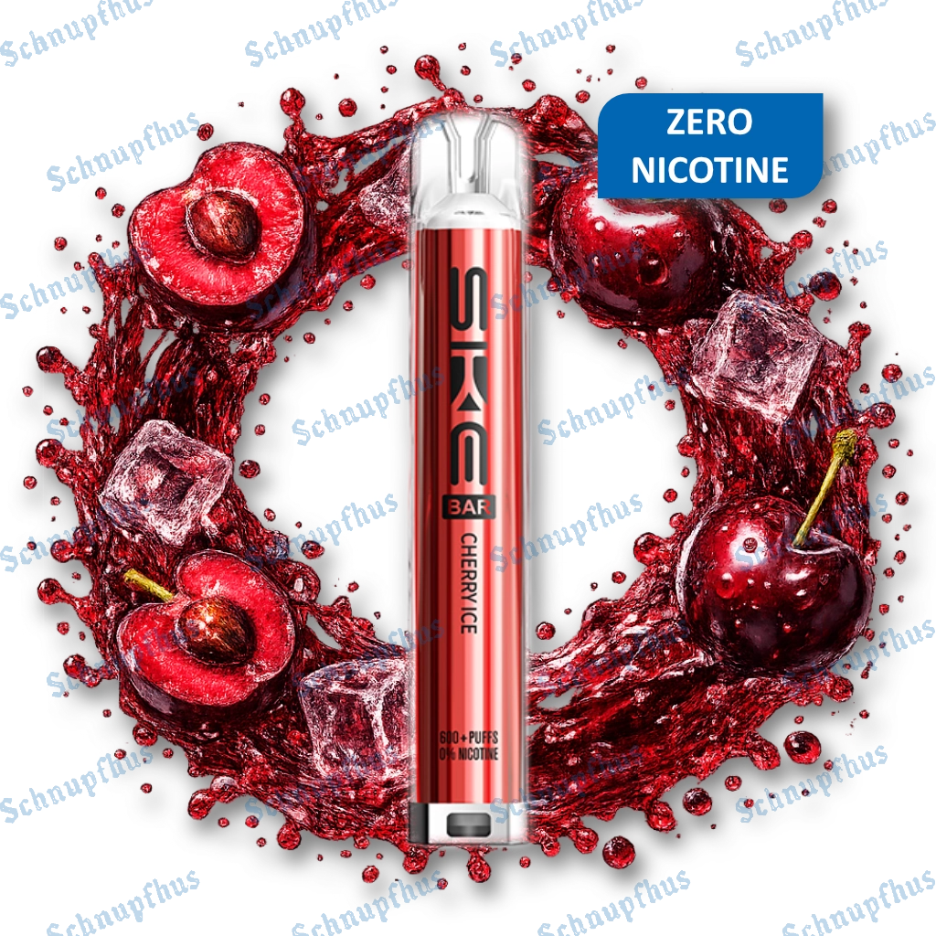 SKE Bar 600 ZERO NICOTINE Prefilled Kit Cherry Ice