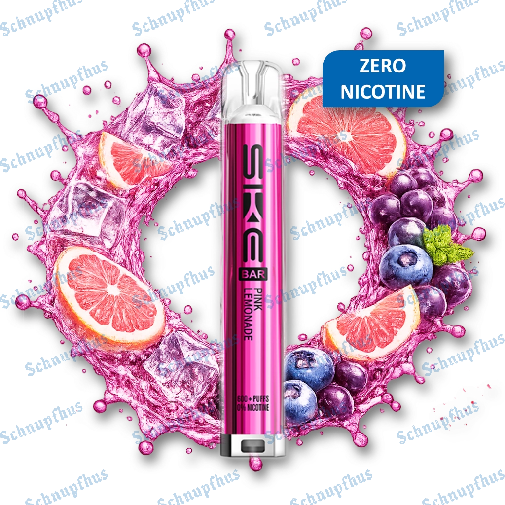 SKE Bar 600 ZERO NICOTINE Prefilled Kit Pink Lemonade