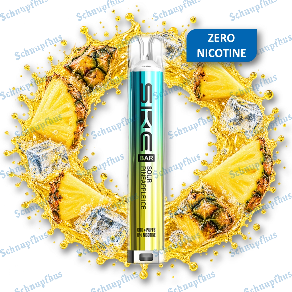 SKE Bar 600 ZERO NICOTINE Prefilled Kit Sour Pinapple Ice