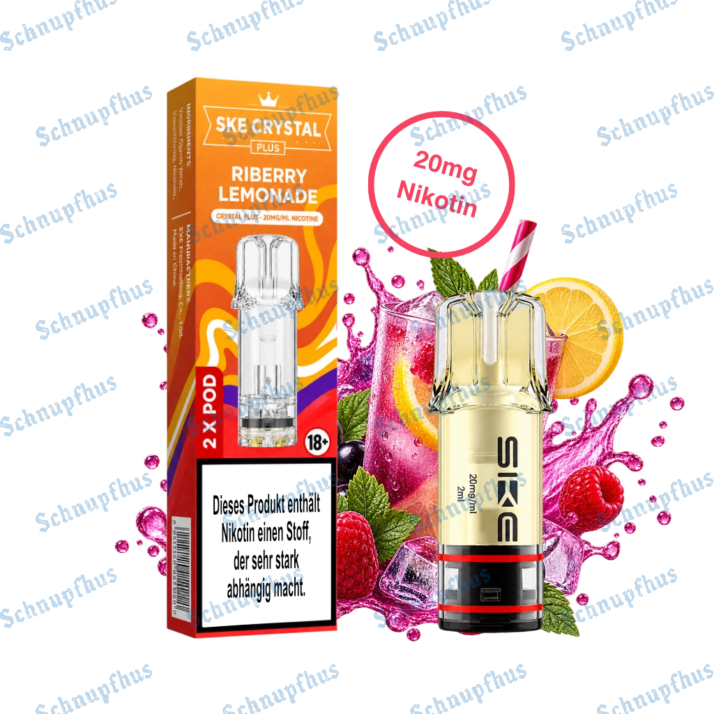 SKE Crystal Plus Prefilled Pods Riberry Lemonade
