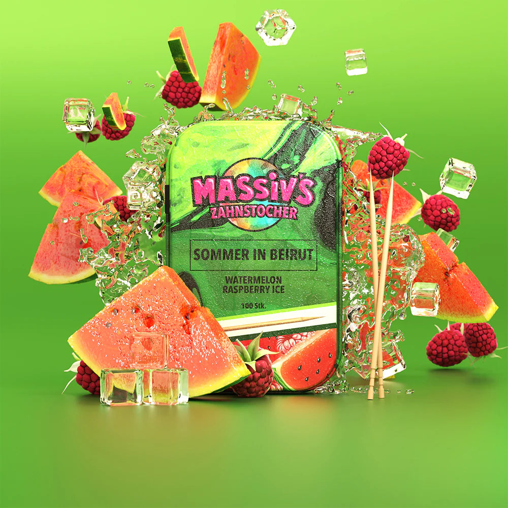 Massiv's Zahnstocher Sommer in Beirut (Wassermelone, Himbeere Ice) Dose (100 Stk.) (Kopie)
