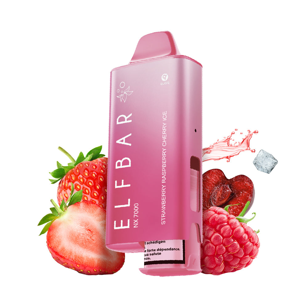 ELFBAR NX7000 Vape Kit Strawberry Raspberry Cherry Ice