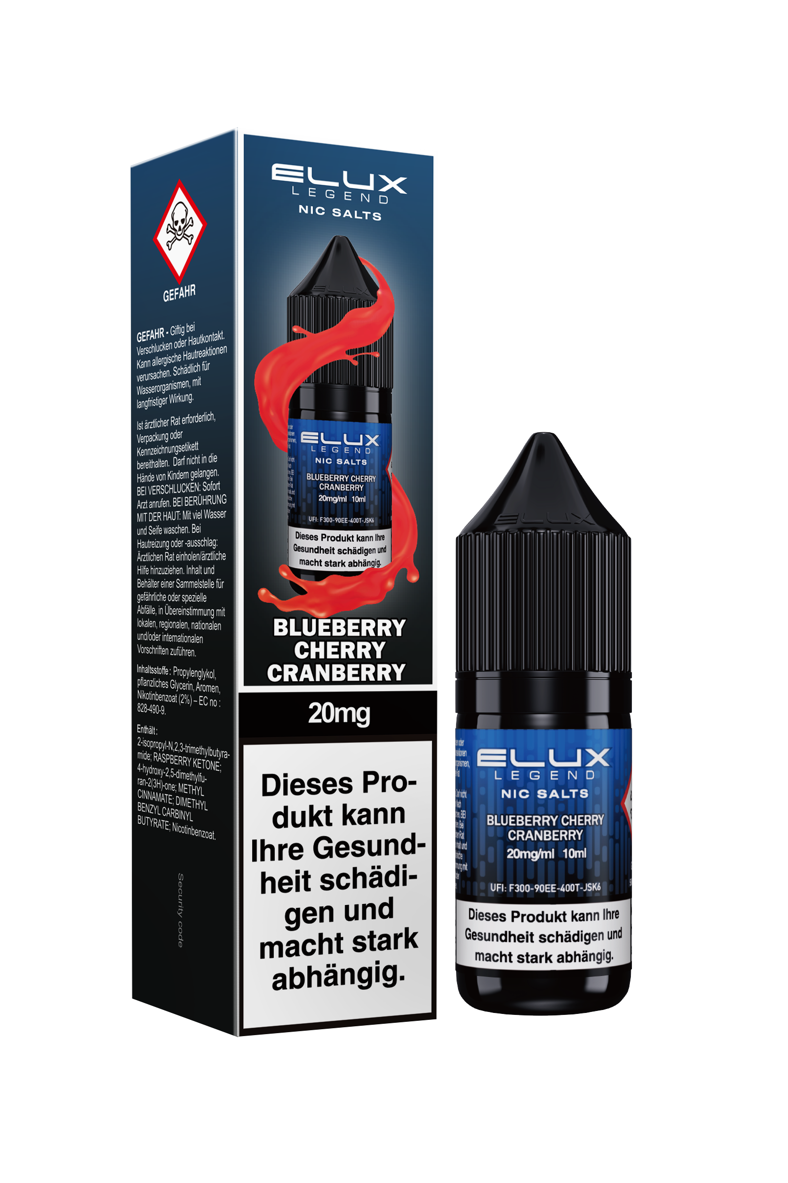 Elux Nic Salt Blueberry Cherry Cranberry (20 mg/ml)