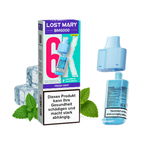 LOST MARY BM6000 nachfüllbarer Pod Fresh Mint