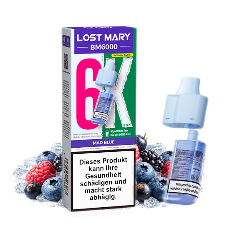 LOST MARY BM6000 nachfüllbarer Pod Mad Blue