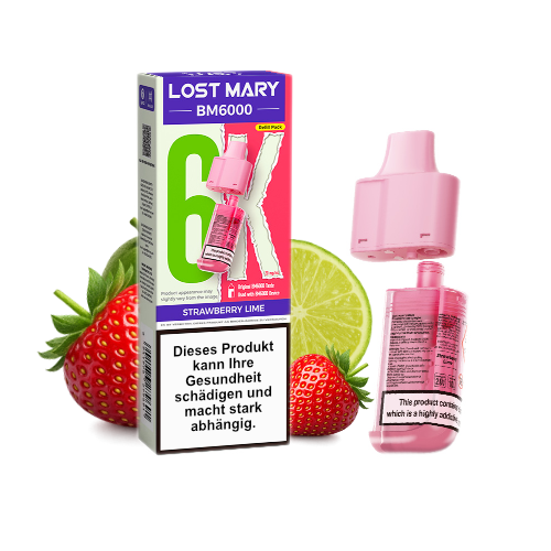LOST MARY BM6000 nachfüllbarer Pod Strawberry Lime