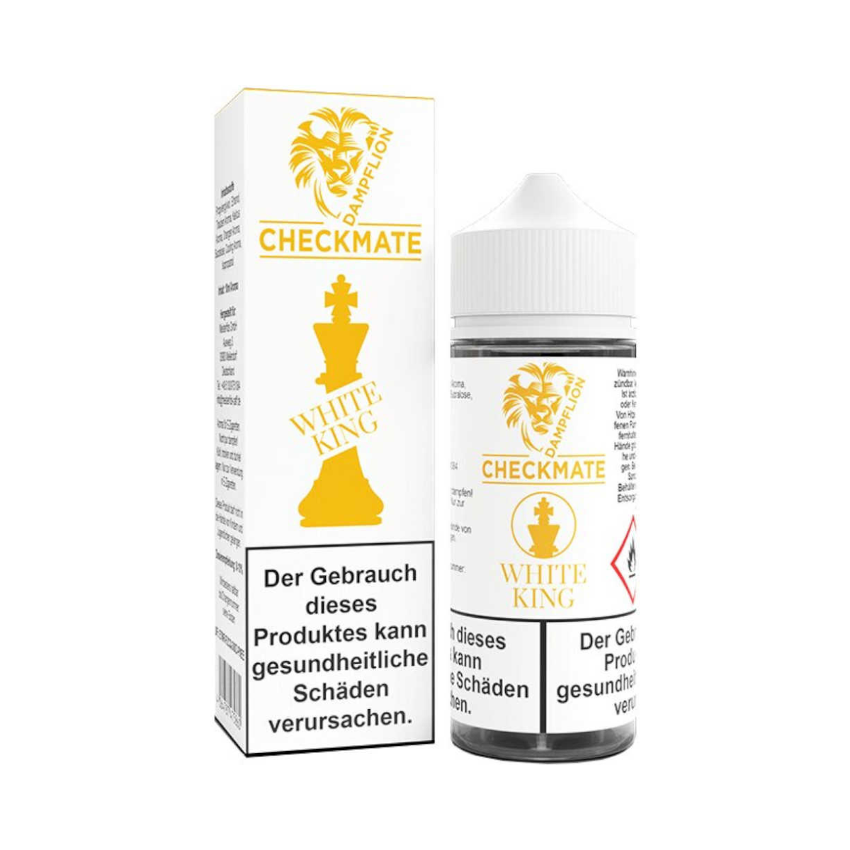 Dampflion Checkmate White King 10ml Longfill