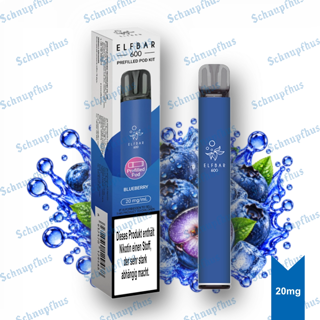 Kit precompilato ELFBAR 600 | Mirtillo 20 mg