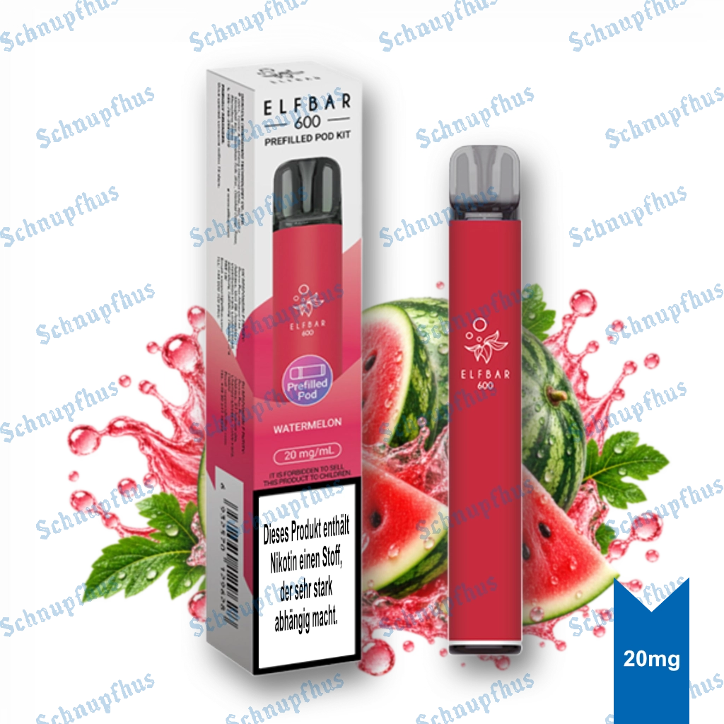 Kit precompilato ELFBAR 600 | Anguria 20 mg