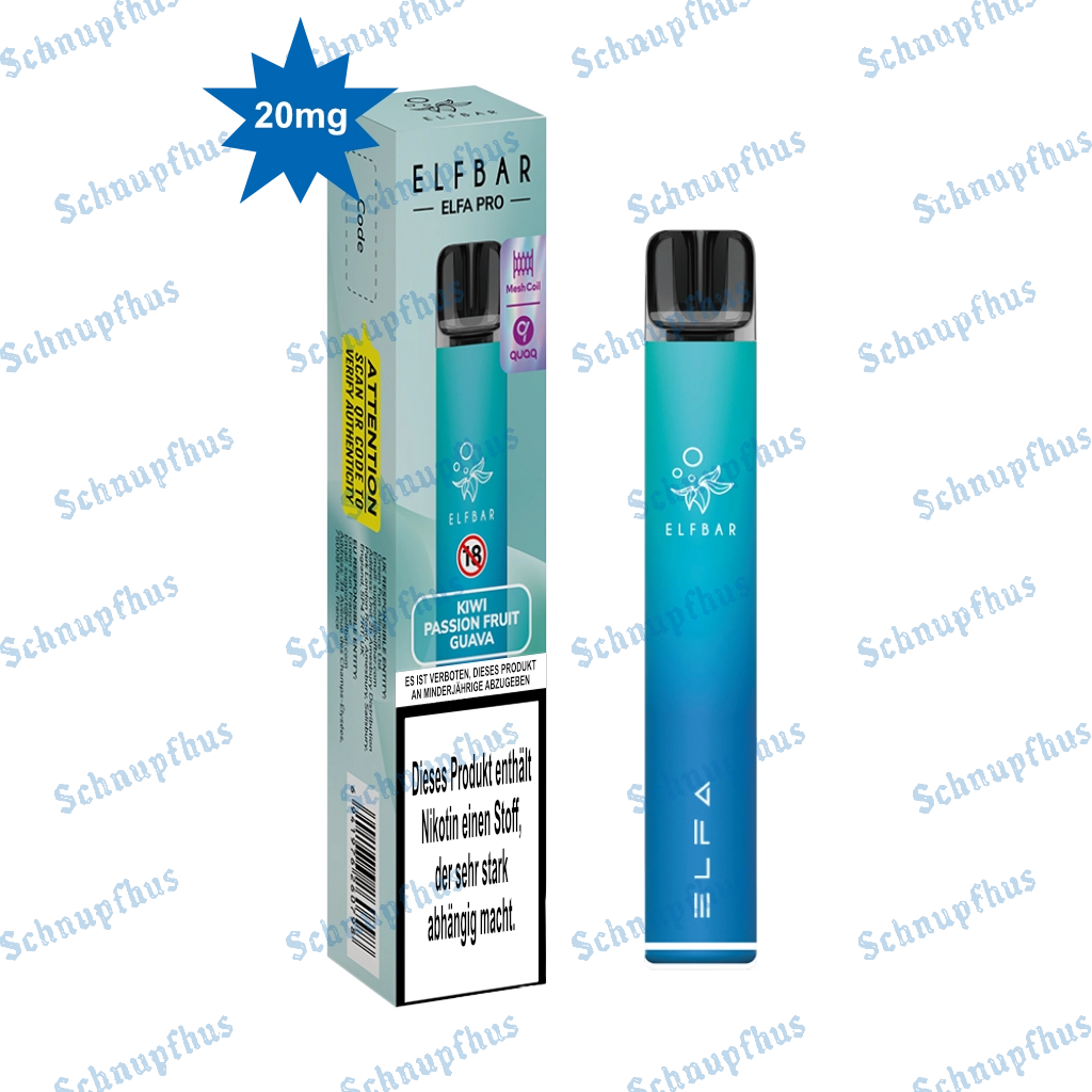 ELFBAR ELFA Pro Pod Kit 20mg Kiwi Passion Fruit Guava