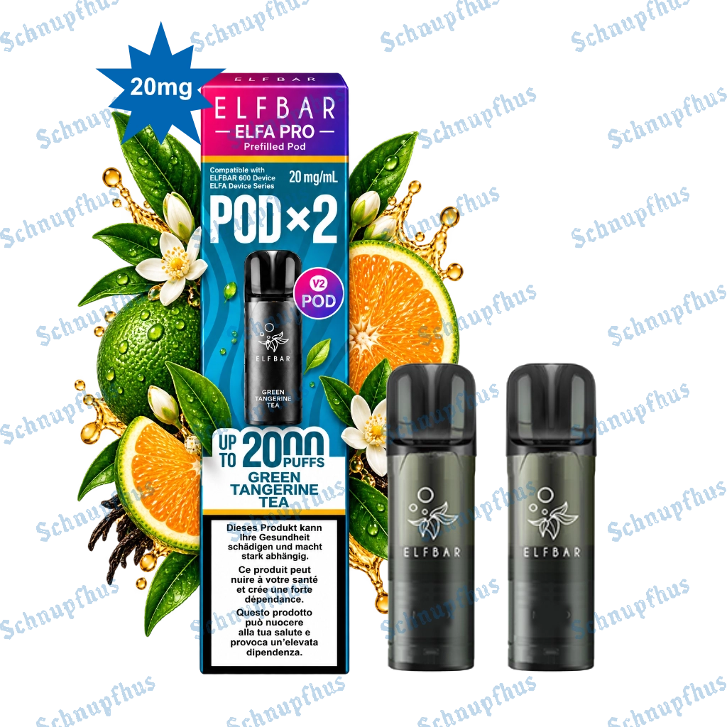 ELFBAR ELFA Pro Pods 2 Stück | Green Tangerine Tea