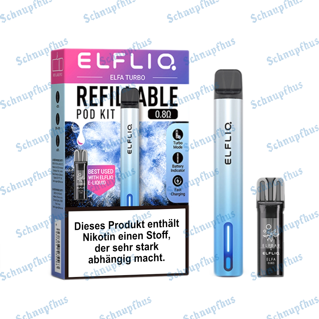 Elfliq Elfa Turbo Vape Kit Blue