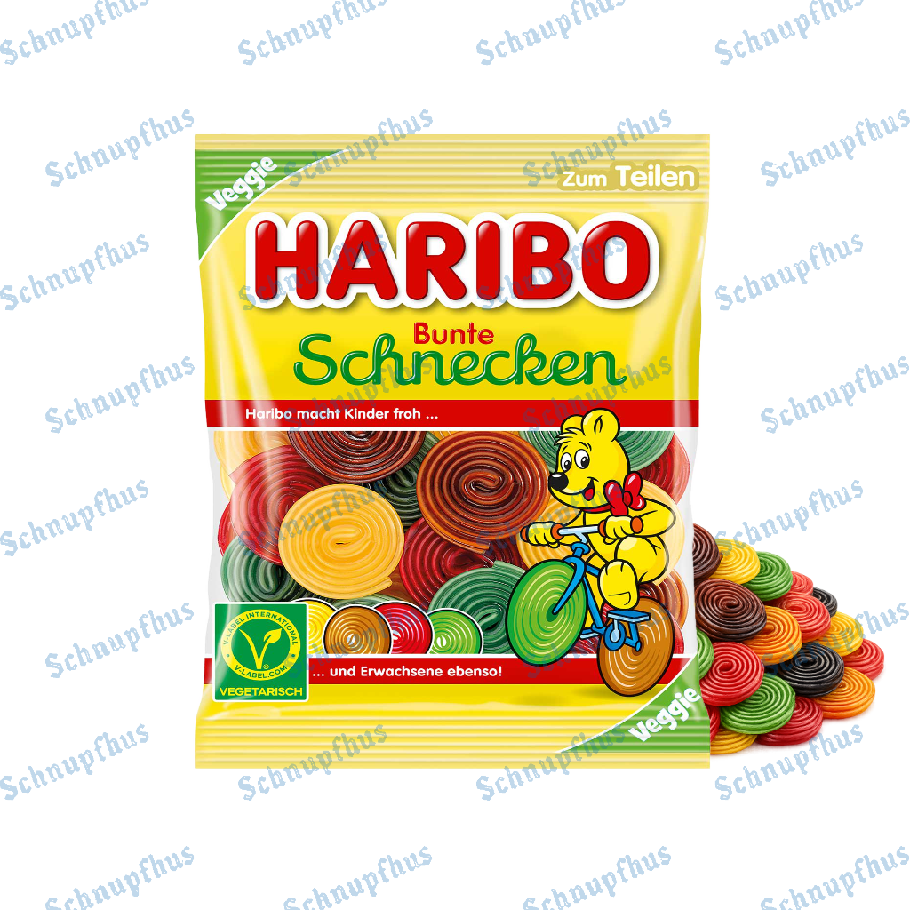 Haribo Veggie Bunte Schnecken Beutel 160g