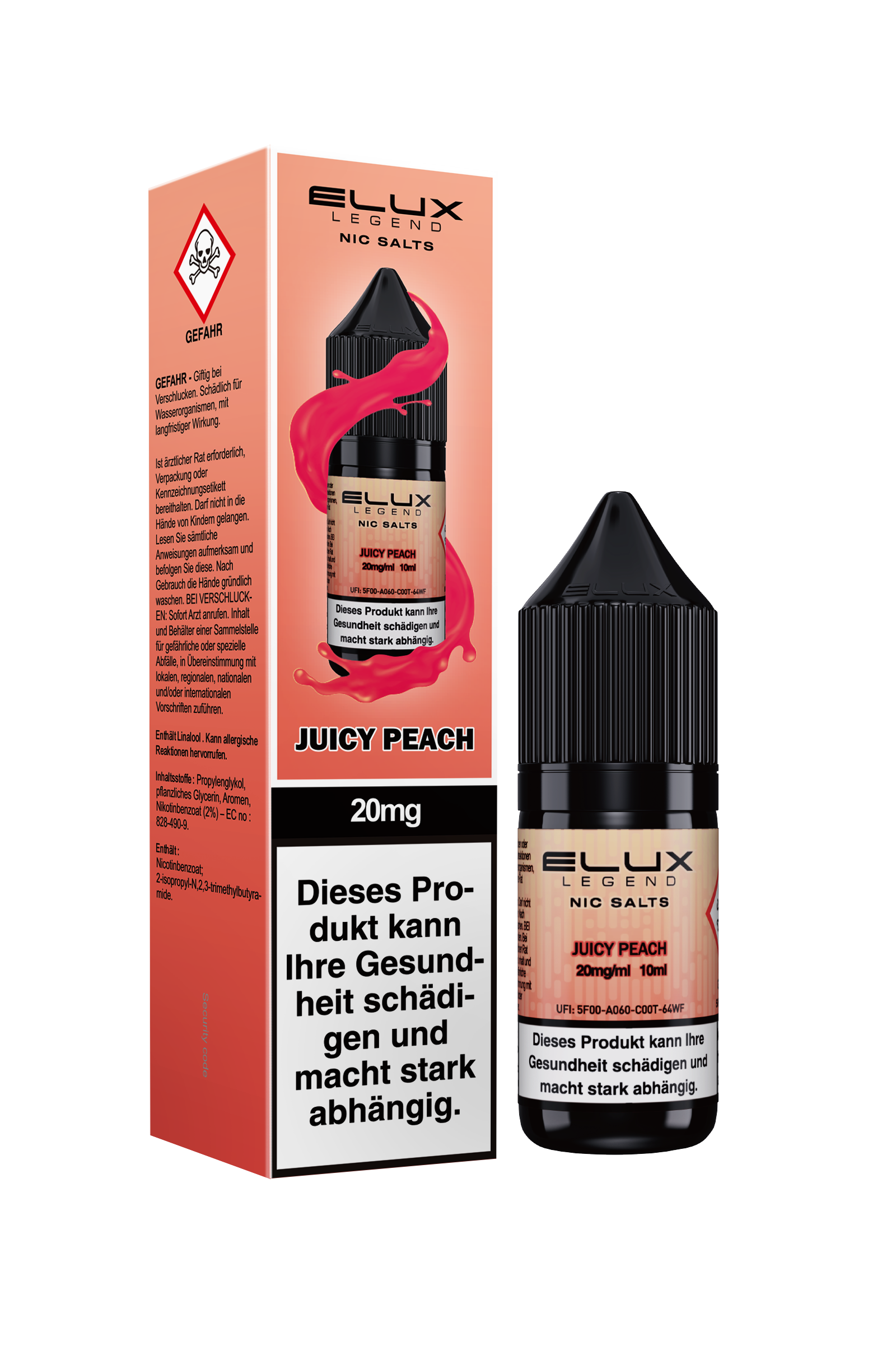 Elux Nic Salt Juicy Peach (20 mg/ml)