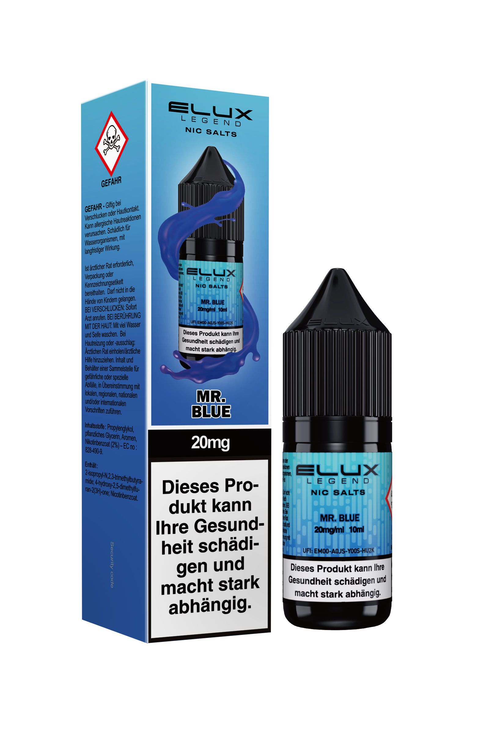 Elux Nic Salt MR Blue (20 mg/ml)