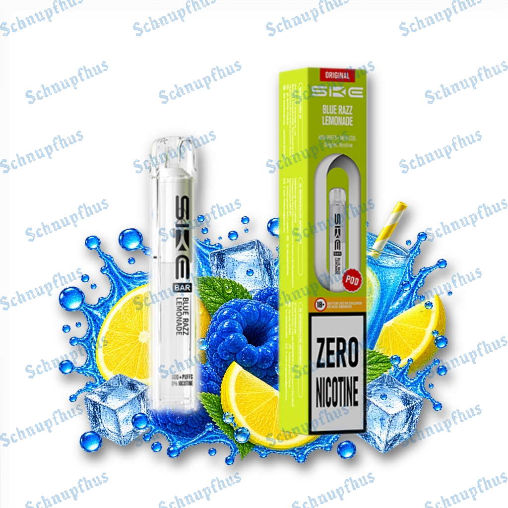 SKE Bar 600 ZERO NICOTINE Prefilled Pod Blue Razz Lemonade