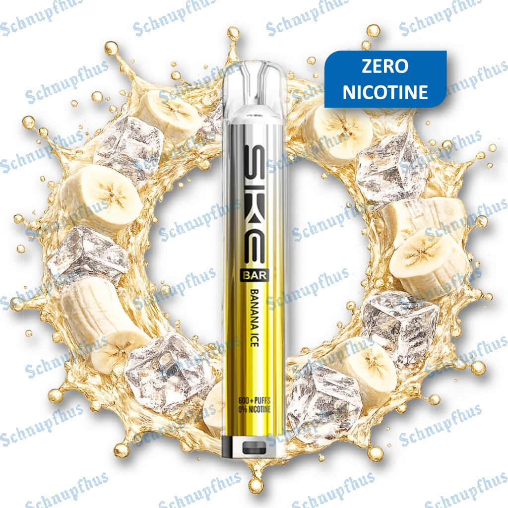 SKE Bar 600 ZERO NICOTINE Prefilled Kit Banana Ice