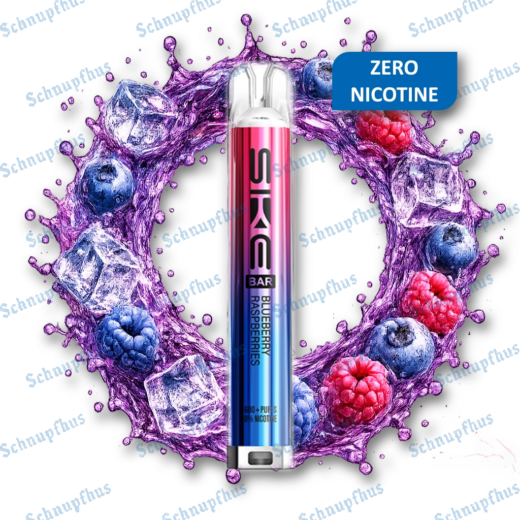 SKE Bar 600 ZERO NICOTINE Prefilled Kit Blueberry Raspberries