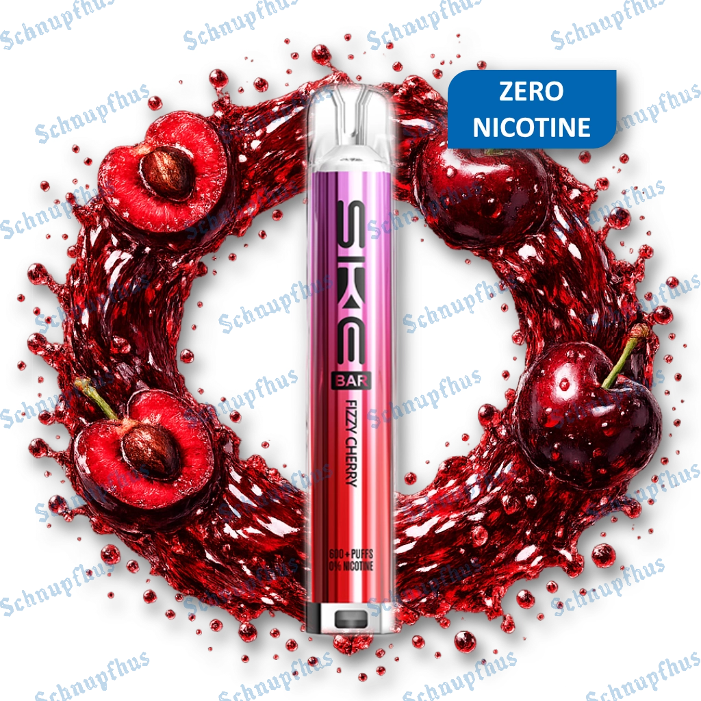 SKE Bar 600 ZERO NICOTINE Prefilled Kit Fizzy Cherry