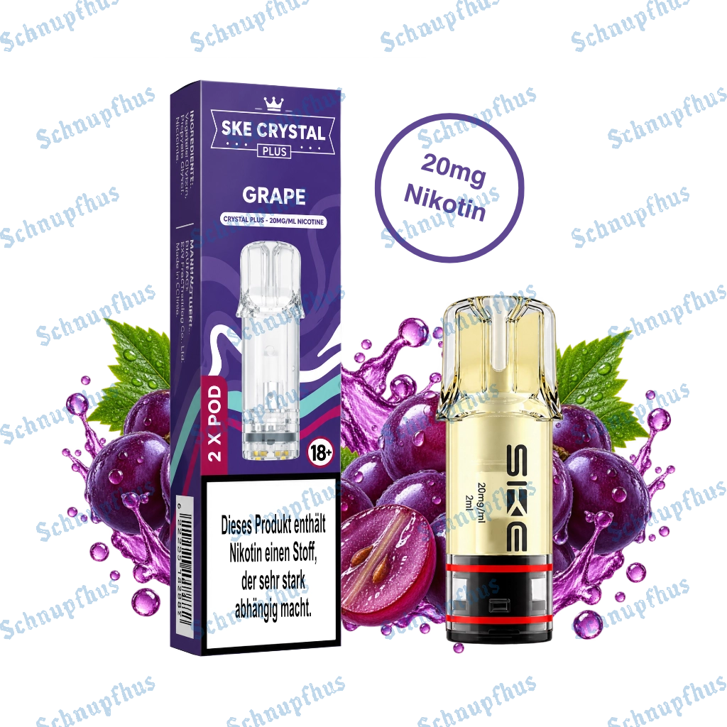 SKE Crystal Plus Prefilled Pods Grape