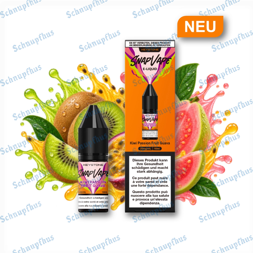 SnapVape | E-Liquid | Kiwi Passion Fruit Guava (20mg/ml)