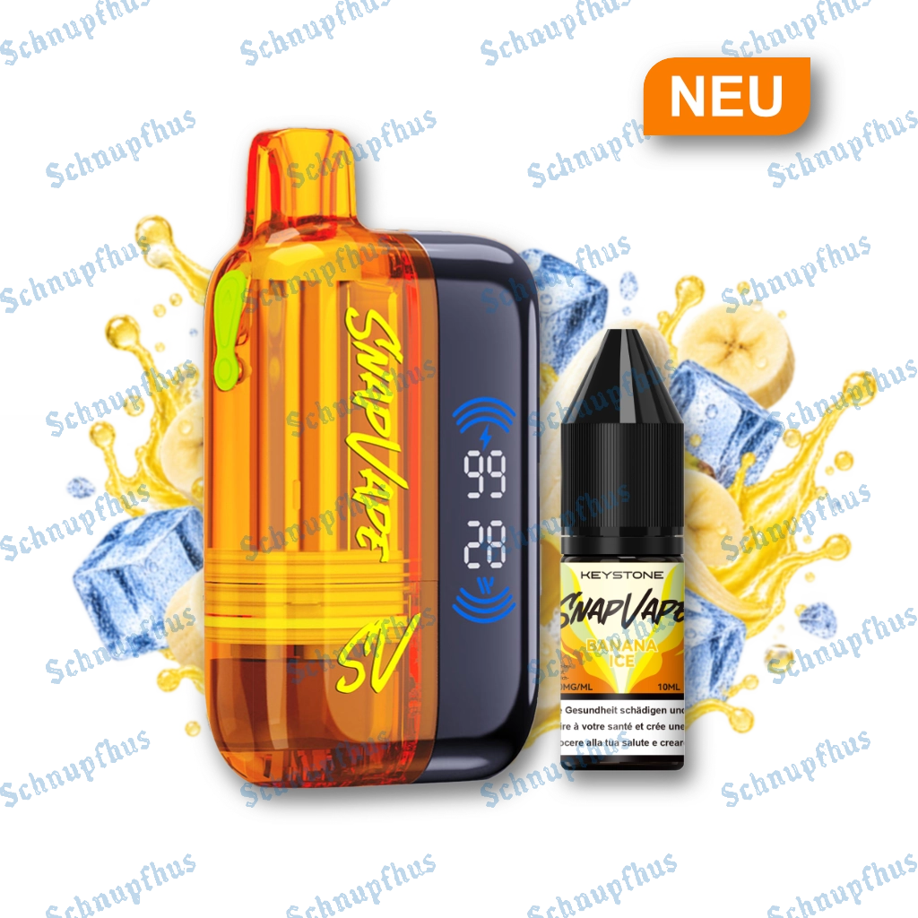 SnapVape Starter Kit | Akkuträger + Leerpod + 1x E-Liquid Banana Ice (20mg/ml)