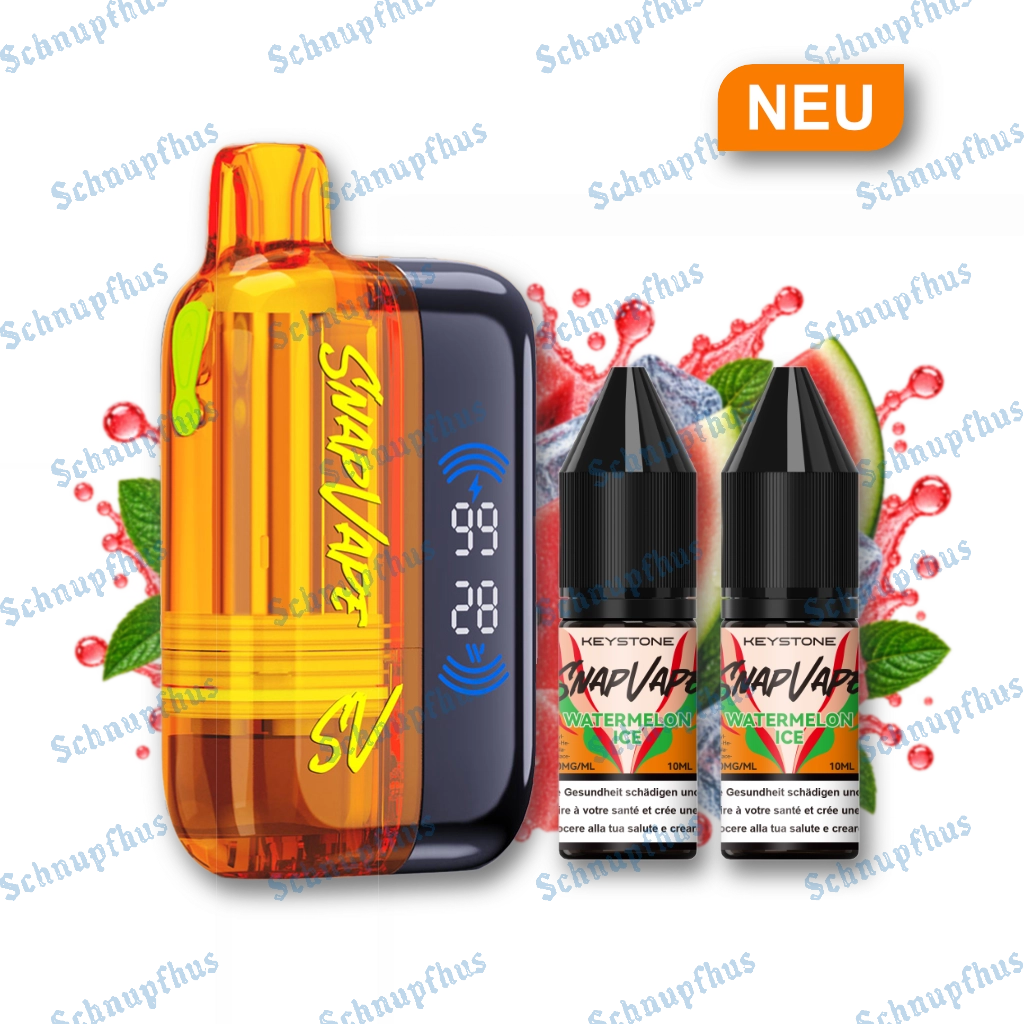 SnapVape Starter Kit | Akkuträger + Leerpod + 2x E-Liquid Watermelon Ice (20mg/ml)