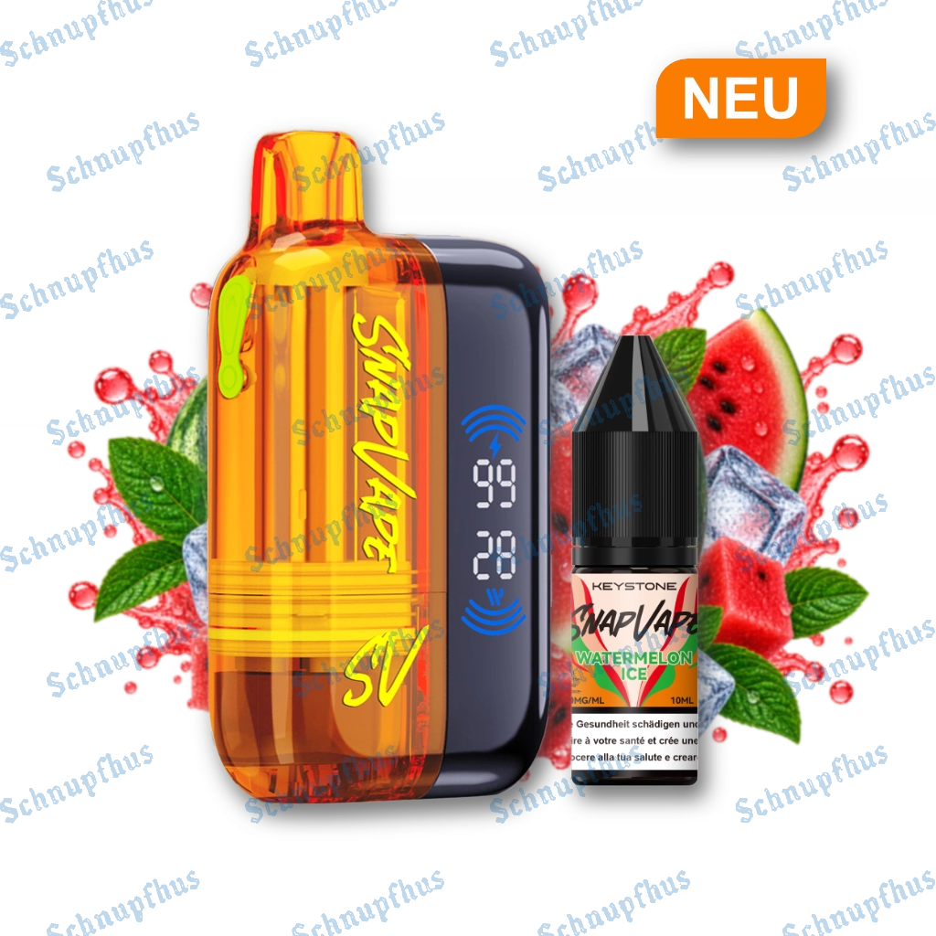 SnapVape Starter Kit | Akkuträger + Leerpod + 1x E-Liquid Watermelon Ice (20mg/ml)